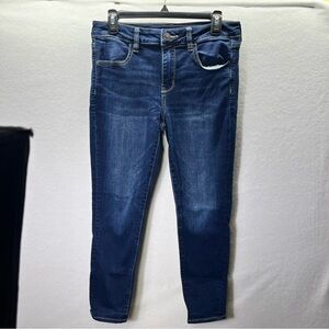 American Eagle Next Level Stretch Jegging Jeans Womens 10 Short Blue Denim 2686